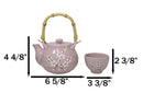 Japanese Sakura Pink Ume Plum Cherry Blossom Traditional Teapot With Cups Set