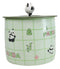 Green Panda Bears Climbing On Bamboo Mug With Anime Panda Figurine Handle Lid