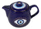 Blue Gothic Alchemy Porcelain Wicca Evil Eye Of Providence Protection Tea Pot