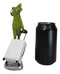 Airport Sky Traveler Lady Frog Wearing Red Heels And Pulling A Suitcase Figurine