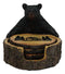 Western Rustic Forest Black Bear Hugging Tree Ring Coasters And Holder Set