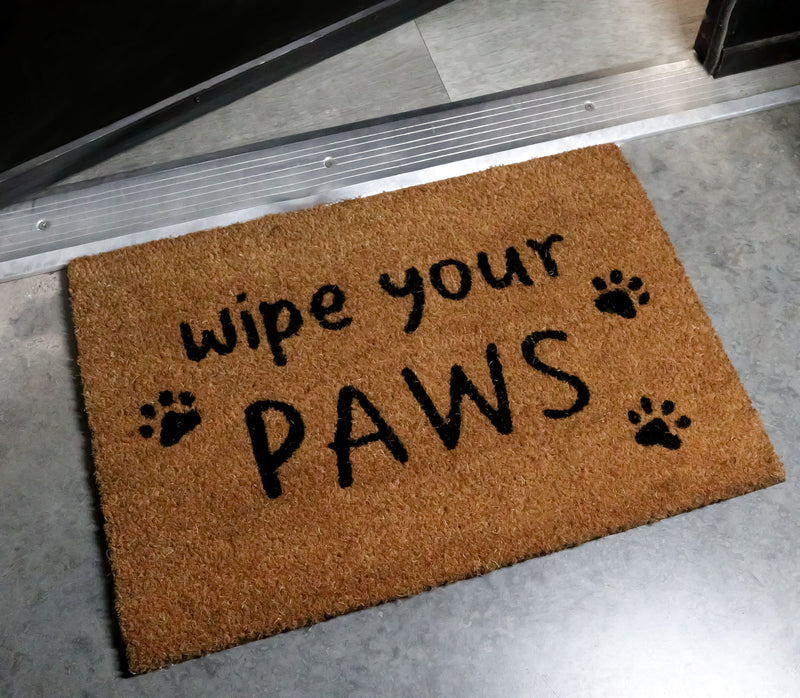 Wipe Your Paws Pet Friends Coir Coconut Fiber Welcome Floor Mat Doormat