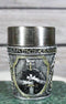 Pack of 4 Black Cloak Medieval Templar Crusader Knight Shot Glasses Set of 4