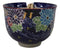 Purple Colorful Flowers In Wind Ceramic Donburi Ramen Bowl With Chopsticks Set