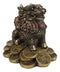 Feng Shui Fortune Money Dragon Chi Lin Yang Energy Gold Coins Charm Figurine