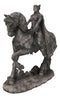 Celtic Moon Goddess Rhiannon Riding Horse in Arberth Clay Finish Figurine