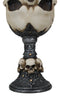 Death Inverted Half Skull Graveyard Labyrinth Skeleton Wine Goblet Glass Chalice