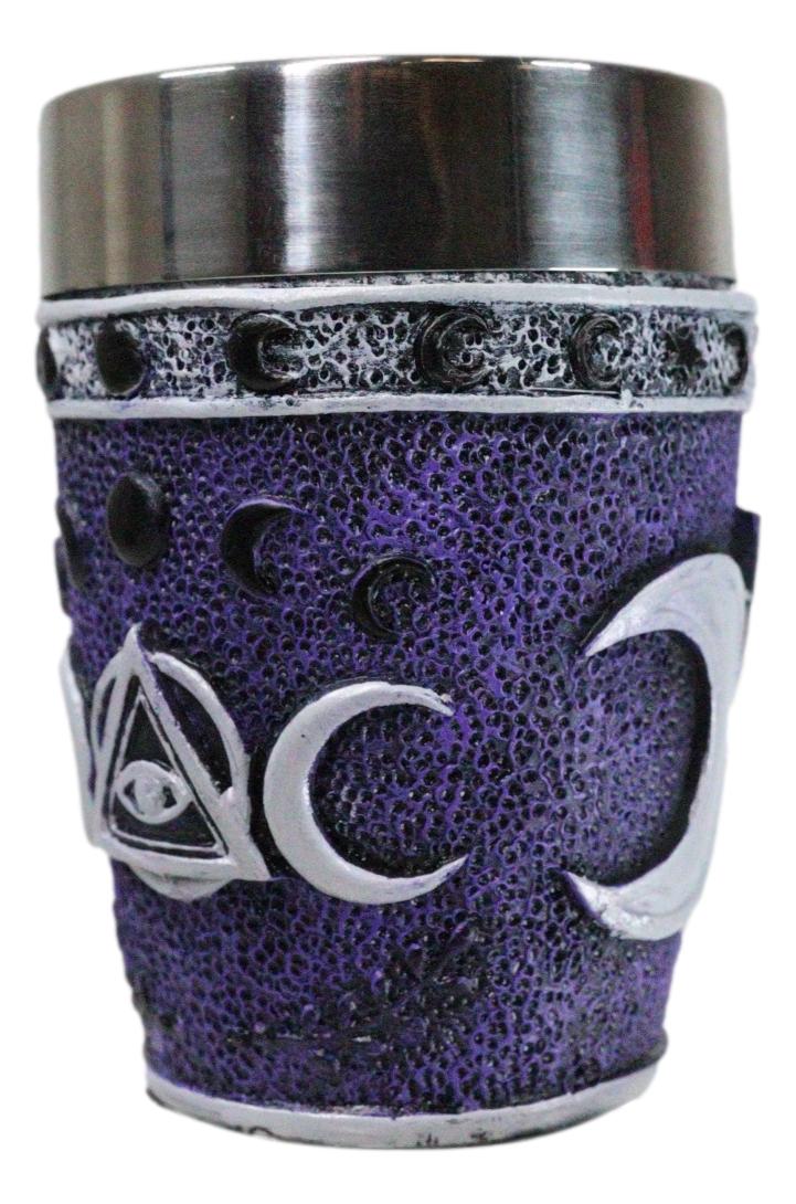 Gothic Death Moth Triple Moon Arcane Skull Shot Glasses Set Of 4 Novelties