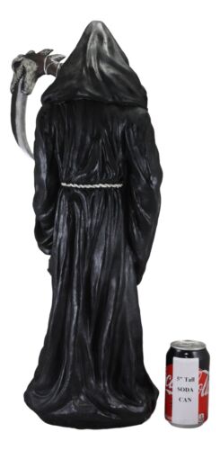 Time Waits For No Man Grim Reaper Holding Scythe And Solar LED Lantern Statue