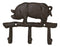 Cast Iron Rustic Farmhouse Hog Boar Pig 3 Peg Wall Hooks Organizer Hanger Plaque