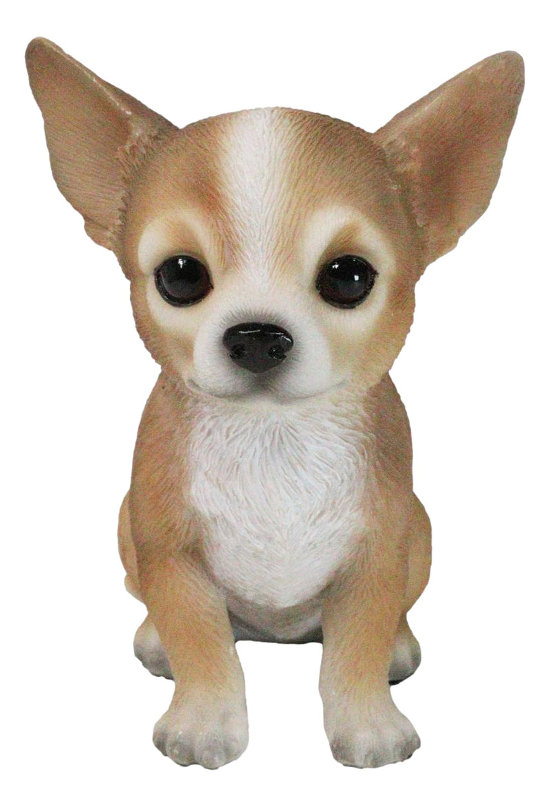 Lifelike Adorable Deer Head Chihuahua Dog Puppy Sitting Home Decor Figurine