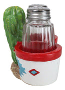 Southwest Aztec Indian Symbols Saguaro Green Cactus Salt And Pepper Shakers Set