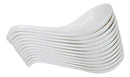 Contemporary White Melamine Asian Soup Spoons With Ladle Hook Pack Of 12 Set