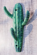 Pack Of 2 Cast Iron Rustic Western Desert Saguaro Cactus 3-Pegs Triple Wall Hook