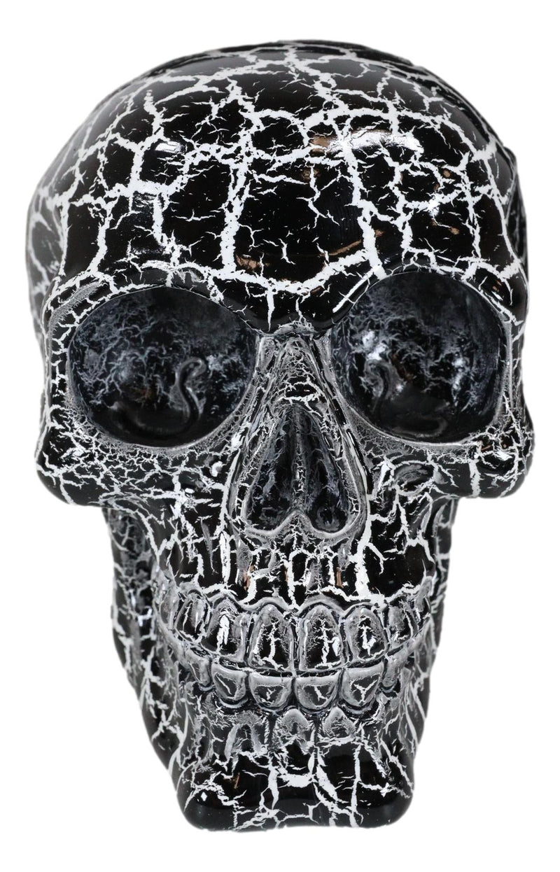 God of Lightning Thunder Bolt Punk Rock Black Skull Figurine Ossuary Macabre Art