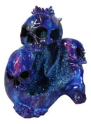 Blue Gothic 3 Ghastly Skulls LED Death Mountain Cavern Backflow Incense Burner