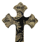 Rustic Western Faux Stone Pray Love Lord Hope Cowboy Christian Wall Cross Decor