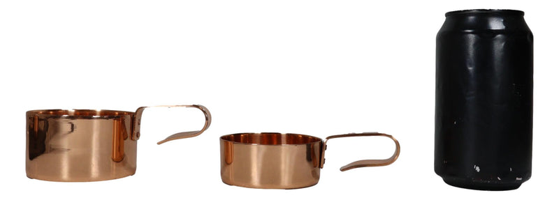 Pack Of 4 Boutique Chic Stainless Steel Copper Plated Stackable Measuring Cups