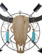 18"L Western Dreamcatcher Feathers Crossed Arrows Tribal Cow Skull Wall Decor