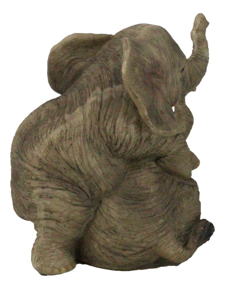 Jungle Frolic Safari Savanna Elephant Baby Calves Playing Together Figurine