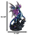 Dream Weaver Night Blue Purple Dragon On Rock Steppes With Glass Pyramid Statue