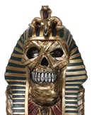 Egyptian Golden King TUT Sarcophagus Mummy Skull with Nemes Bust Figurine