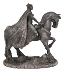 Celtic Moon Goddess Rhiannon Riding Horse in Arberth Clay Finish Figurine