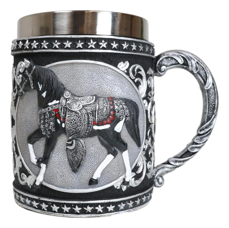 The Trail Of Painted Ponies Silverado Lone Star Scrollwork Horse Tankard Mug