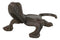 Pack Of 2 Cast Iron Reptile Animal Gecko Lizard Rustic Metal Figurine 7.5"L