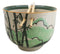 Bamboo Forest Green Panda Bear Ceramic Donburi Ramen Bowl With Chopsticks Set