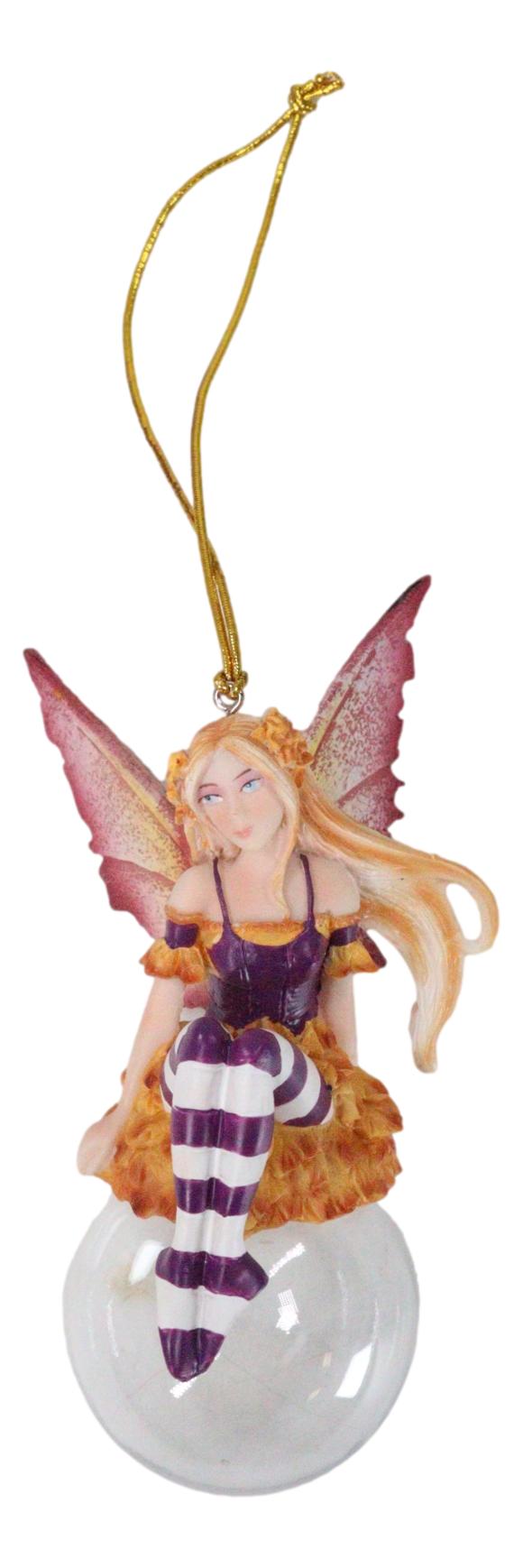 Autumn Cassia Bubble Rider Fairy Hanging Ornament Amy Brown Holiday Collection