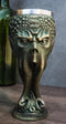 Ocean Kraken Cthulhu Cosmic Giant Octopus The Great One Faux Bronze Wine Goblet