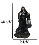 Ebros 16.5"Tall Beacon of The Styx Grim Reaper Solar Lantern LED Light Statue