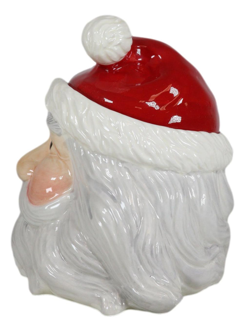 Joie De Vivre 3D Stoneware Santa Christmas Cookie Jar Air Tight Seal