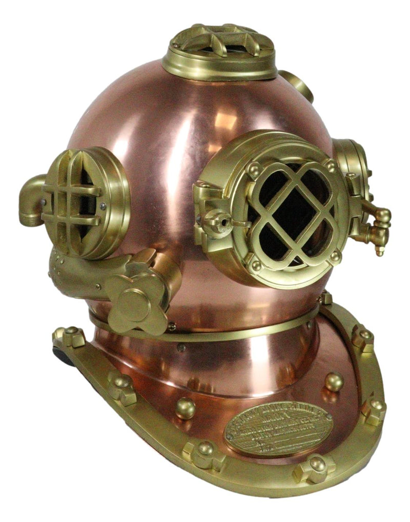 Large 16" H Nautical Steampunk Diving Helmet Navy Diver Helm Metal Sculpture