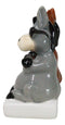 Ceramic Brown And Gray Jackass Donkeys With Cool Shades Salt Pepper Shakers