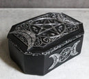 Wiccan Celestial Sacred Crescent Full Moon Triple Moons Decorative Trinket Box