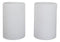 Ebros Pack Of 2 White Glass Cylinder Replacement For Oil Warmer Heating Bulbs