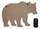 Western Black Bear With Pine Trees Forest Silhouette Wooden Cutout Wall Decor