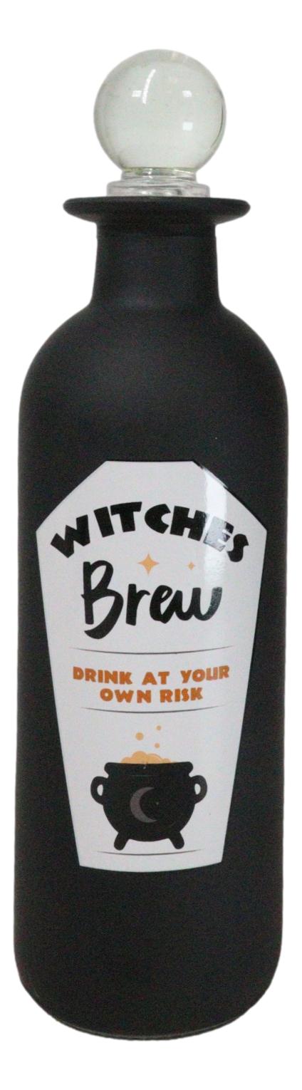 Witches Brew Witchcraft Apothecary Wicca Decorative Frosted Glass Potion Bottle