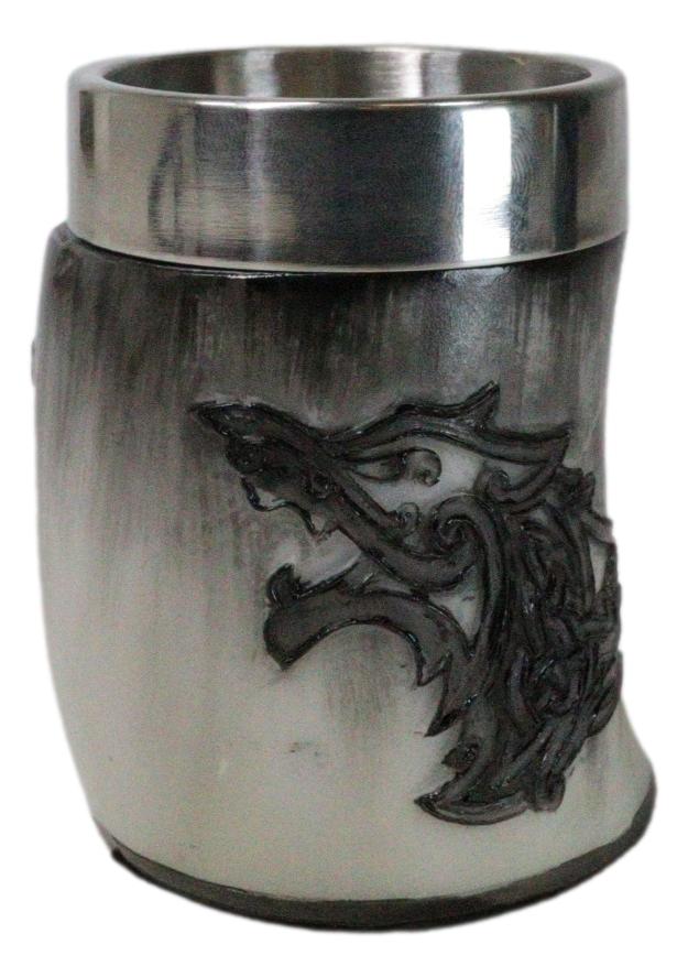 Set Of 2 Norse Mythology Viking Wolf Fenrir Enemy Of The Gods Shot Glasses