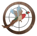 Rustic Pheasant Bird Hunting in Scope Crosshairs Hunting MDF Wood Wall Decor