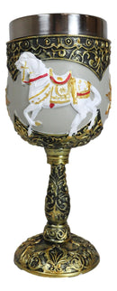 Trail Of Painted Ponies A Royal Holiday Golden Scroll Pony Horse Wine Goblet