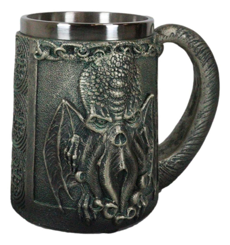 Mythical Call Of Cthulhu Octopus Kraken With Tentacle Arm Handle Coffee Mug Cup