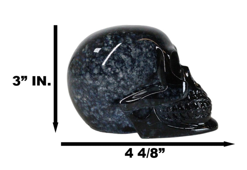 Wicca Witchcraft Magic Black Translucent Acrylic Crystal Gazing Skull Figurine