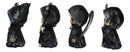 Ossuary Macabre Whimsical Skeleton Chibi Grim Reapers With Scythes Figurines Set