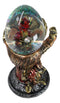 Red Gold Volcanic Dragon Claw Hand Holding Hatchling Baby Dragon Water Globe