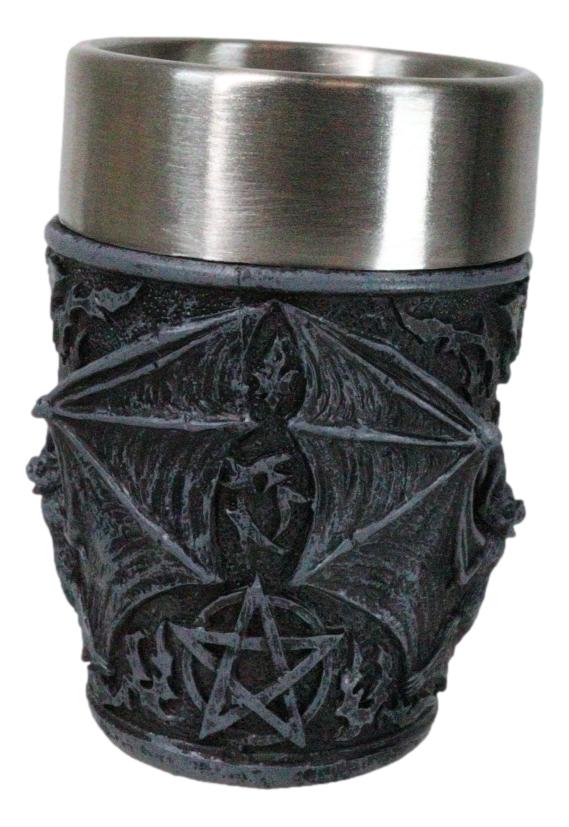 Set Of 4 Gothic Vampire Blood Sucking Night Terror Bats Shooter Shot Glasses