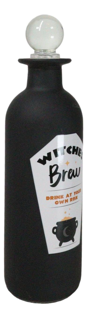 Witches Brew Witchcraft Apothecary Wicca Decorative Frosted Glass Potion Bottle