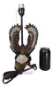 Western Bald Eagle Perching On Crossed Pistols Lone Star Bullets Table Lamp